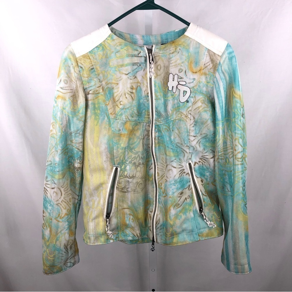 Harley Davidson Women's Mesh Riding Gear Motorcycle Los Cabos Print Jacket Small
